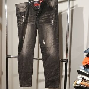 Switch Remarkable Men's Distressed Black Jeans